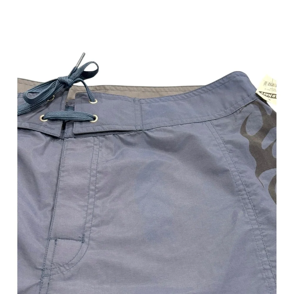 Vintage Y2K Old Navy Mens Blue Tribal Board Shorts Swim Trunks Large Summer NEW